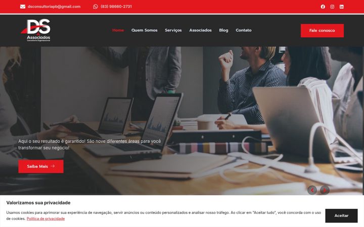 Screenshot of dsconsultoresassociados.com.br