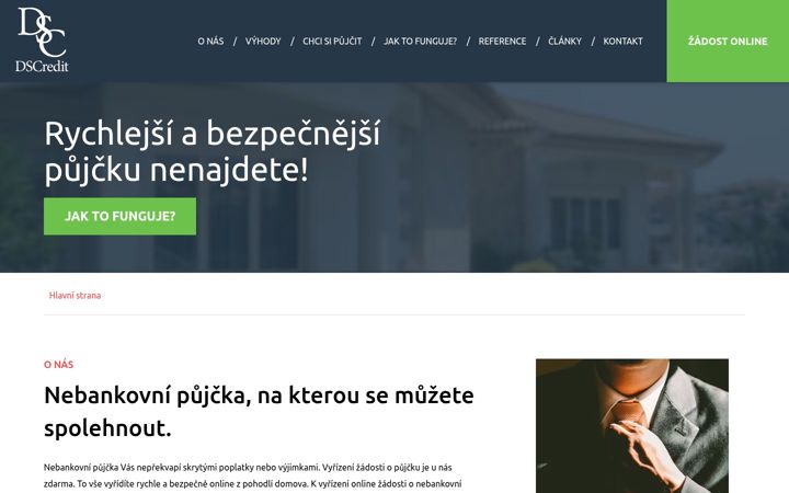 Snímek obrazovky dscredit.cz