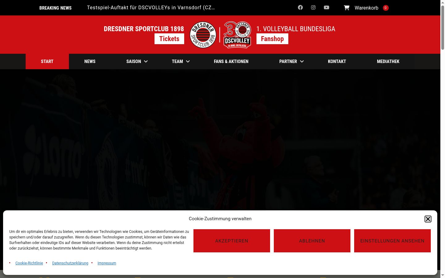 Screenshot tal-banner tal-kunsens muri qabel kwalunkwe interazzjoni