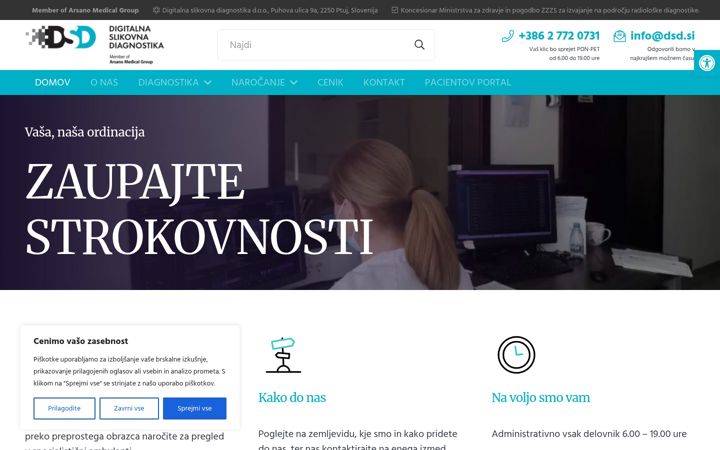 Snímek obrazovky dsd.si