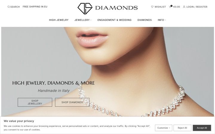 Screenshot of dsdiamonds.com