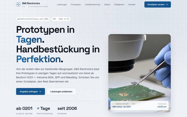Screenshot of dselectronics.de