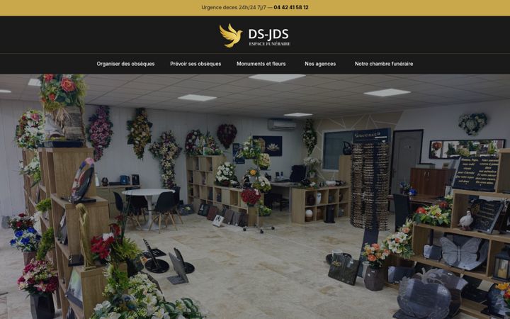 Screenshot of dsespacefuneraire.fr
