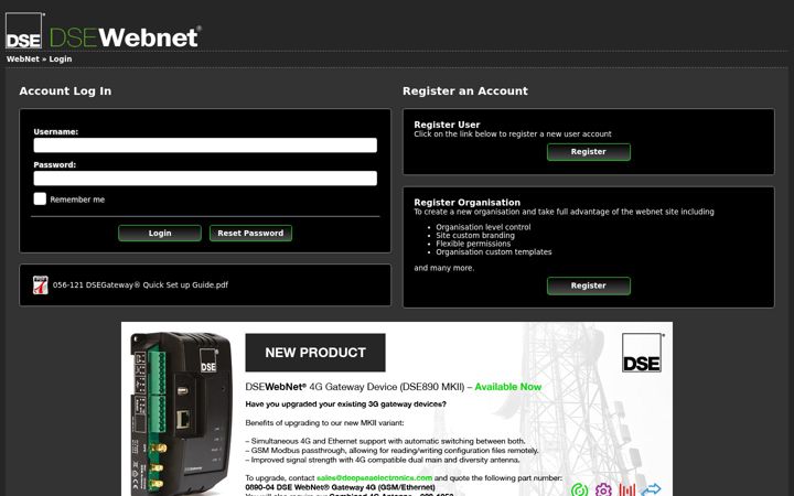 Screenshot of dsewebnet.com