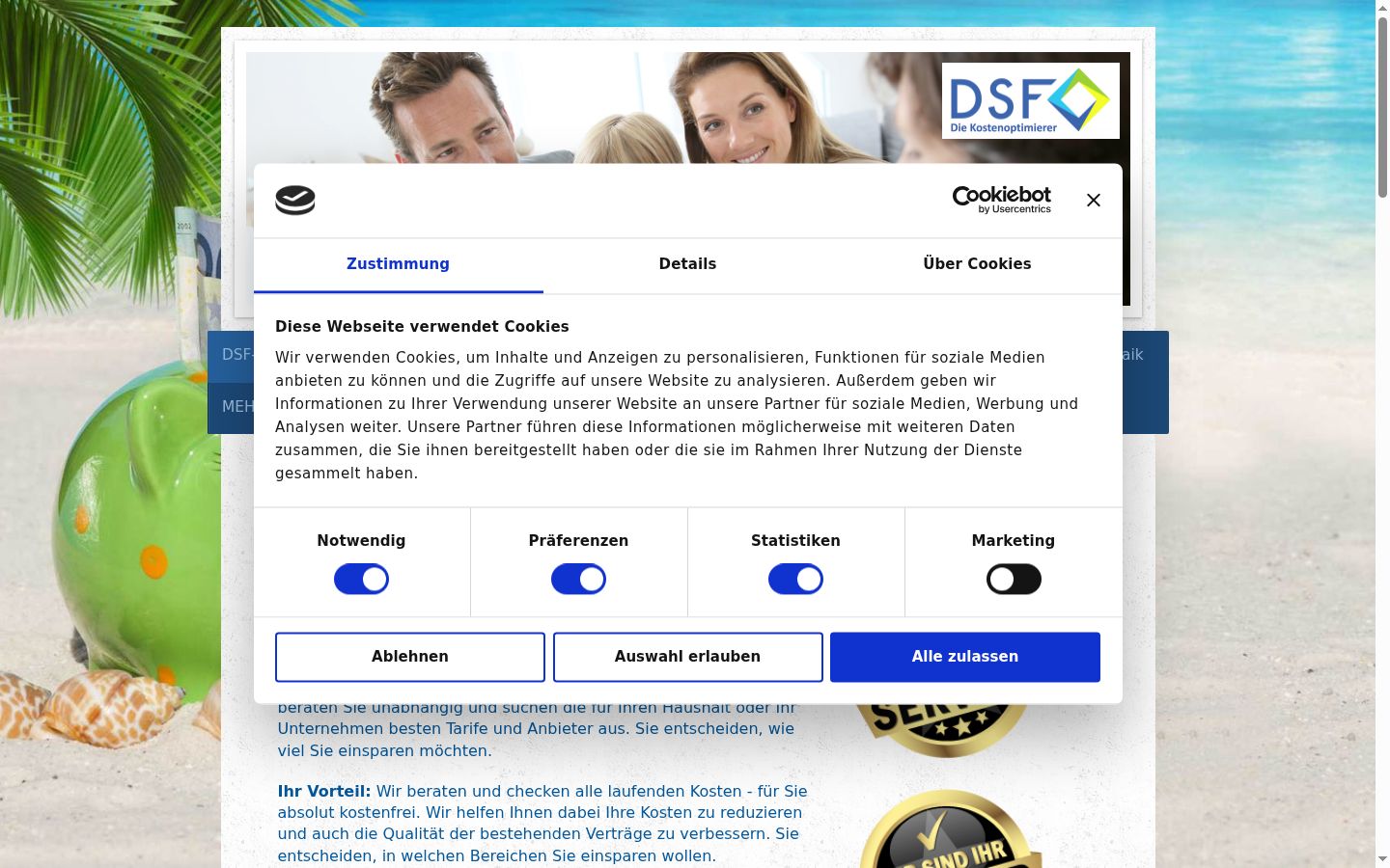 Sutikimo reklamjuostės, rodytos prieš bet kokią sąveiką, ekrano kopija