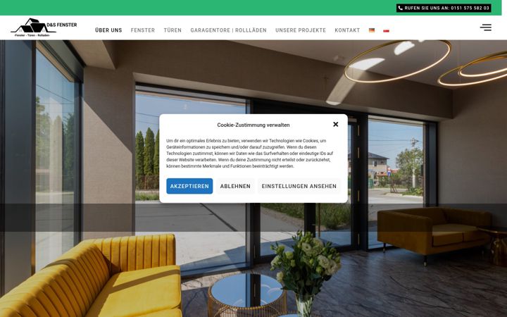 Screenshot of dsfenster.de