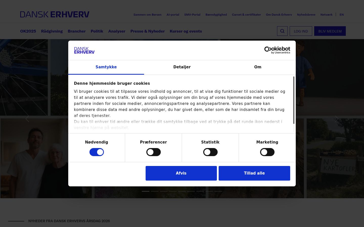 Capture d'écran de la bannière de consentement affichée avant toute interaction