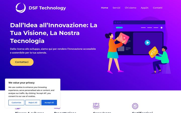 Captură de ecran a dsftechnology.eu