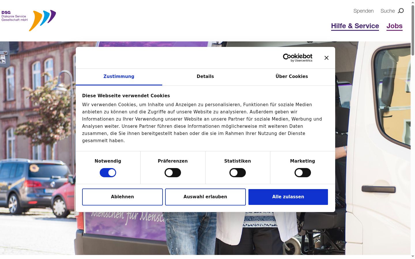 Kuvakaappaus suostumusbannerista, joka näytettiin ennen mitään vuorovaikutusta