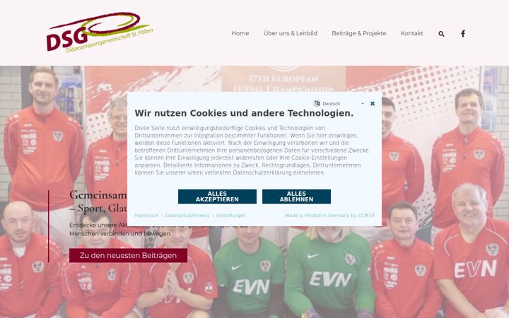 Screenshot von dsg.or.at
