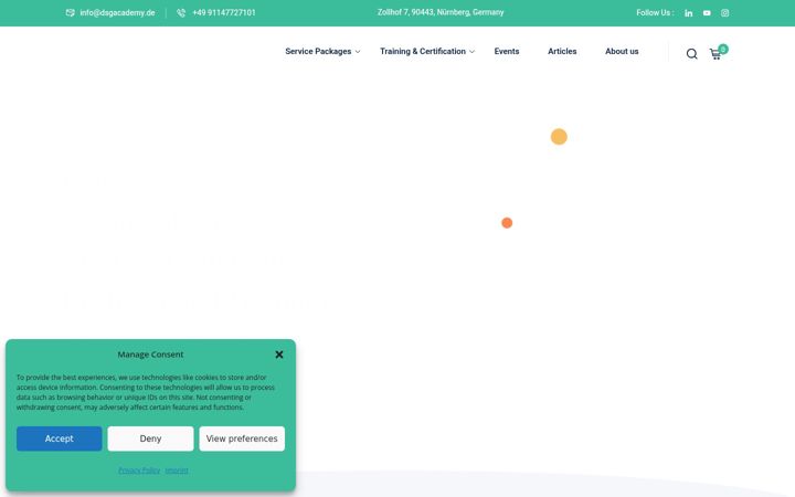 Screenshot of dsgacademy.de