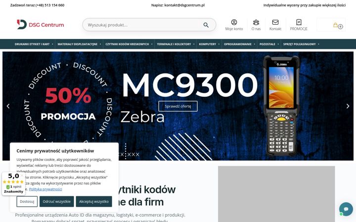 Posnetek zaslona dsgcentrum.pl