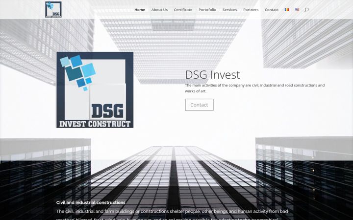Captură de ecran a dsginvest.eu
