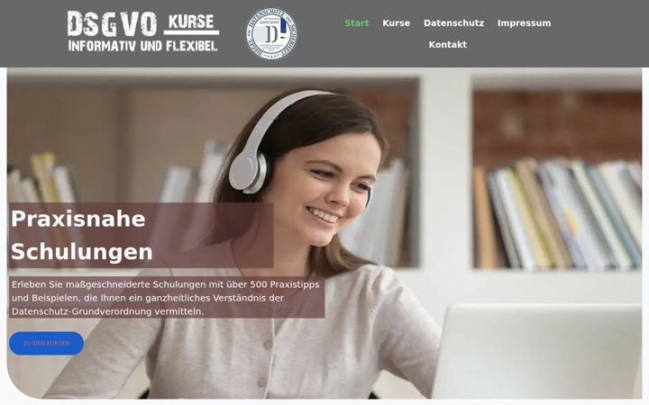 Screenshot of dsgvo-kurse.de