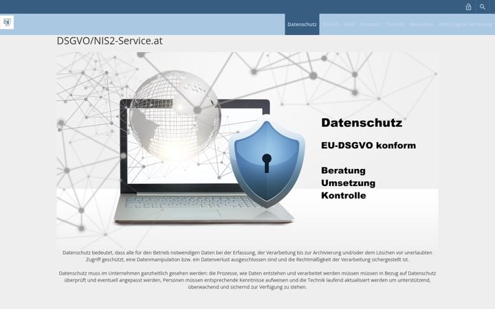 Screenshot von dsgvo-service.at