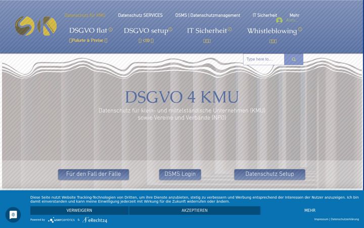 Screenshot of dsgvoflat.de