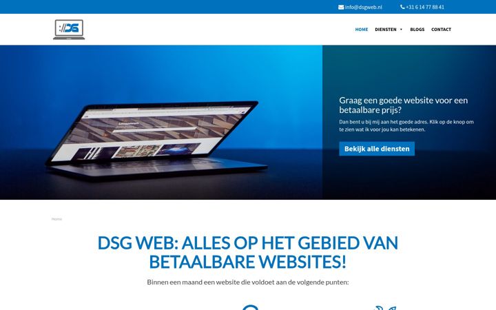 Screenshot di dsgweb.nl