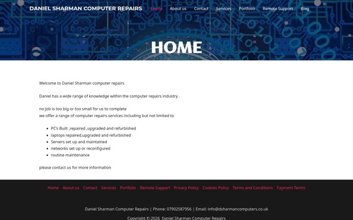 Képernyőkép: dsharmancomputers.co.uk