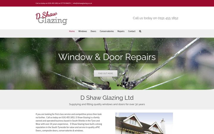 Képernyőkép: dshawglazing.co.uk