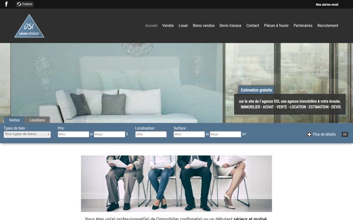 Screenshot of dsi-immo.com