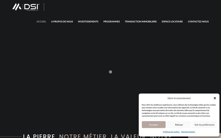 Screenshot of dsi-investissement.com