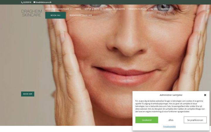 Snimka zaslona za dskincare.dk