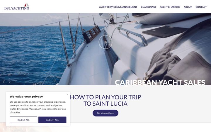 Screenshot of dsl-yachting.com