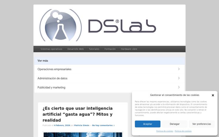 Screenshot von dslab.es