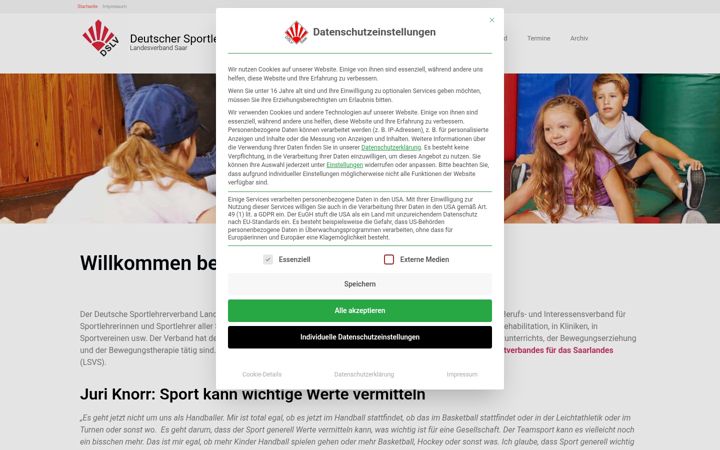 Screenshot ta' dslv-saar.de