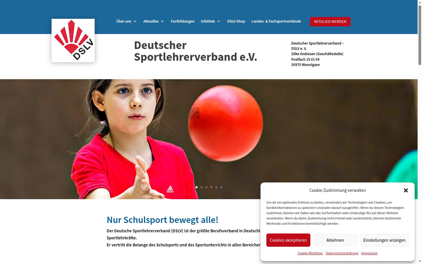 Screenshot tal-banner tal-kunsens muri qabel kwalunkwe interazzjoni