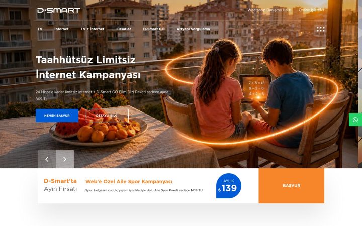 Screenshot of dsmart.com.tr
