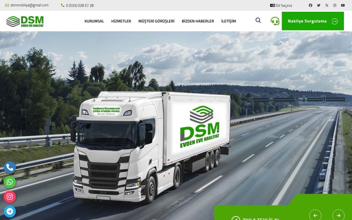 Screenshot of dsmevdenevenakliyat.com