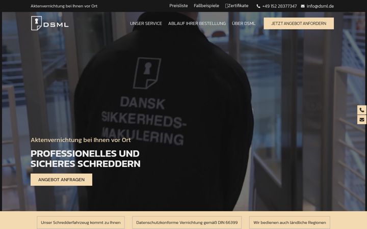 Screenshot of dsml.de