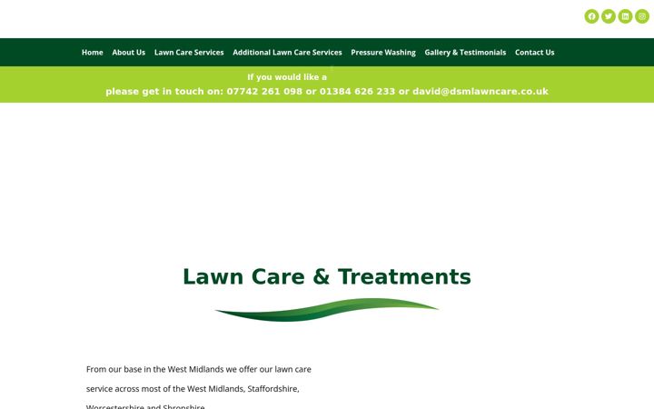 Capture d'écran de dsmlawncare.co.uk