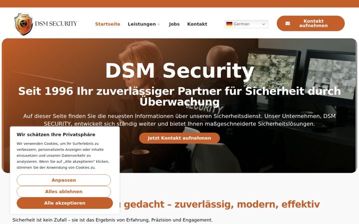 Screenshot of dsmsecurity.de