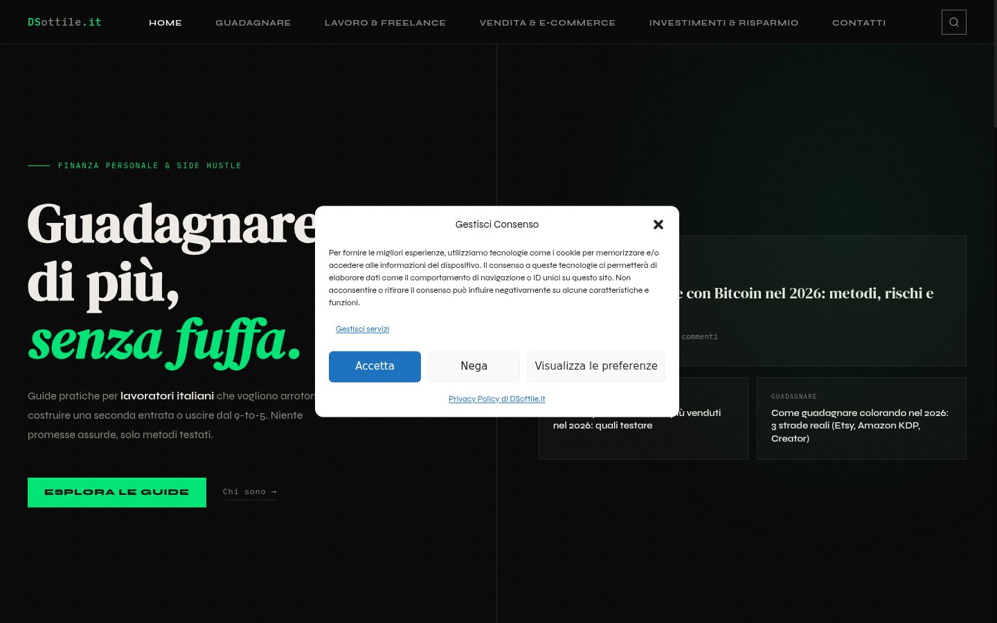 Screenshot des Einwilligungsbanners vor jeglicher Interaktion