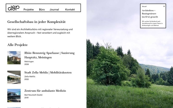 Screenshot of dsp-architekten.com