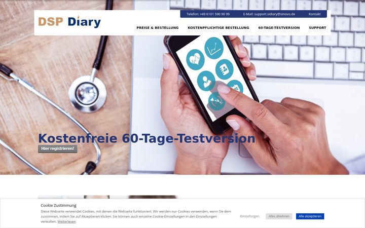 Screenshot of dsp-diary.de