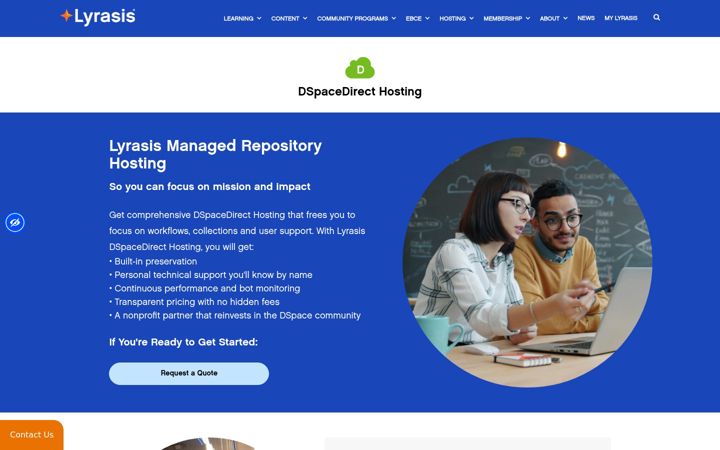 Screenshot of dspacedirect.org