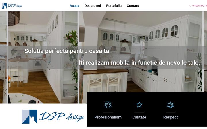 Screenshot of dspdesign.ro