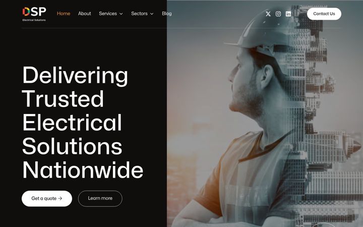 Екранна снимка на dspelectrical.co.uk