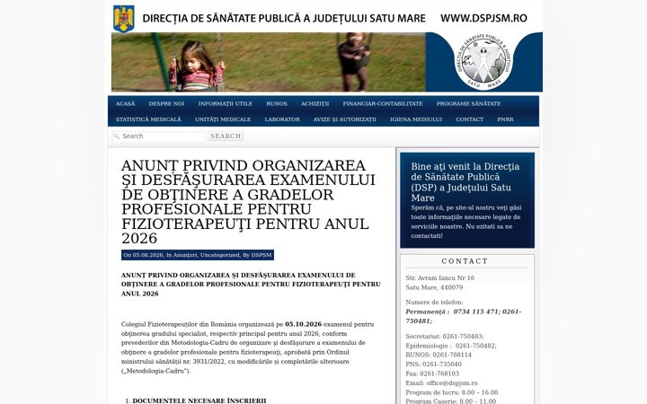 Screenshot of dspjsm.ro