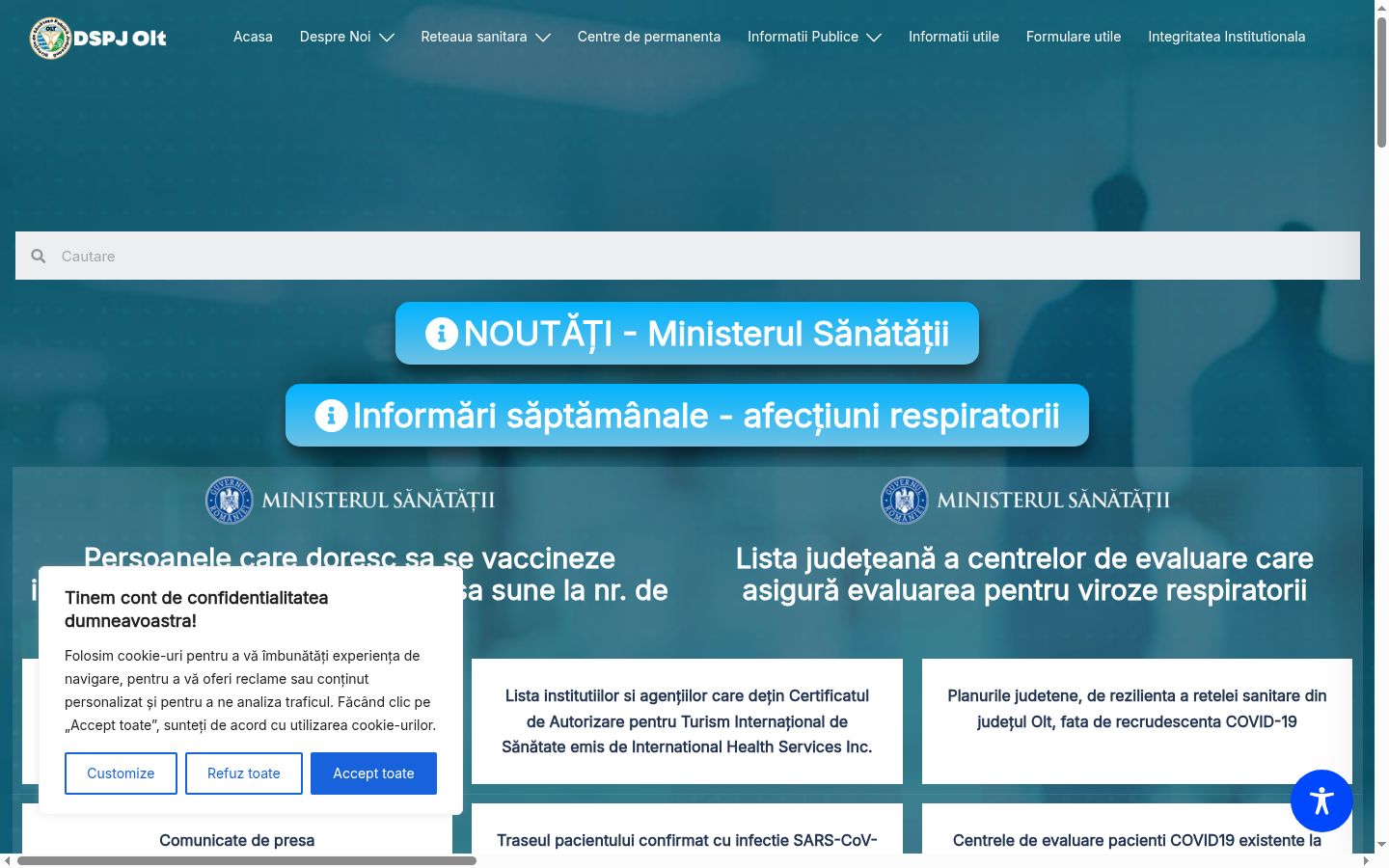 Snimka zaslona bannera za privolu prikazanog prije bilo kakve interakcije