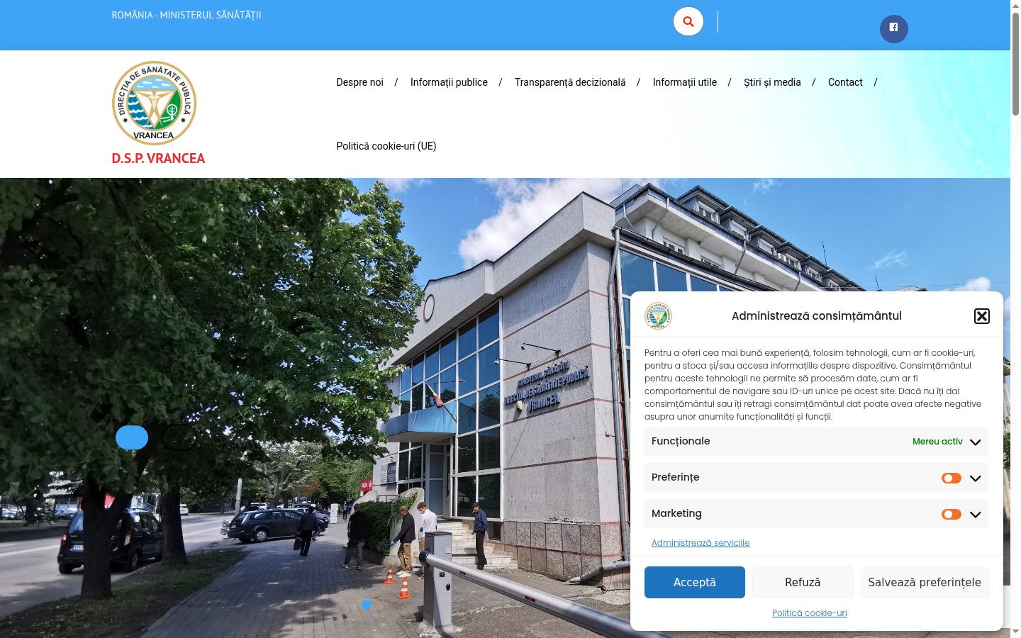 Képernyőkép a bármilyen interakció előtt megjelenő hozzájárulási bannerről