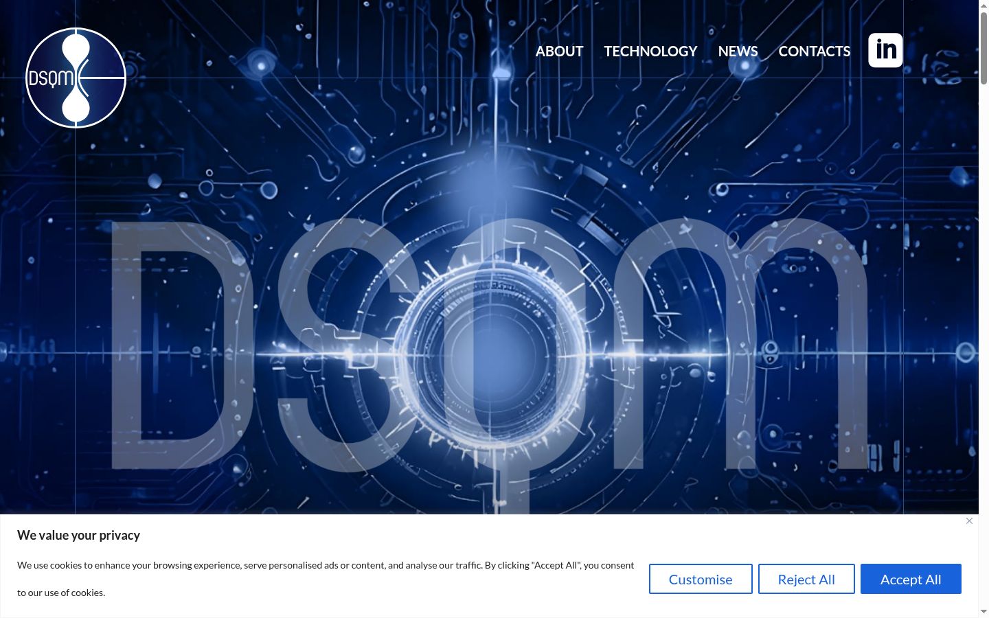 Screenshot του banner συγκατάθεσης που εμφανίστηκε πριν από οποιαδήποτε αλληλεπίδραση