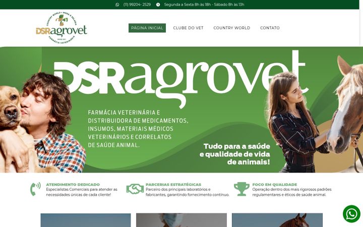 Screenshot van dsragrovet.com.br