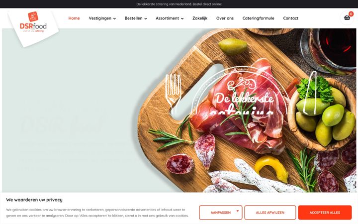 Screenshot di dsrfood.nl