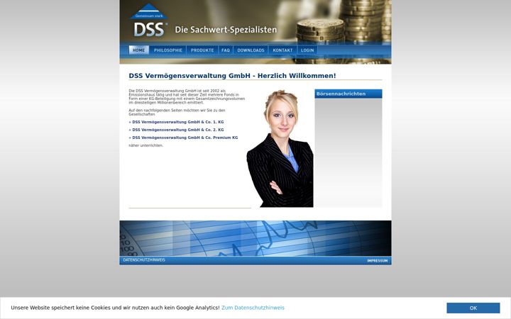 Screenshot of dss-ag.de