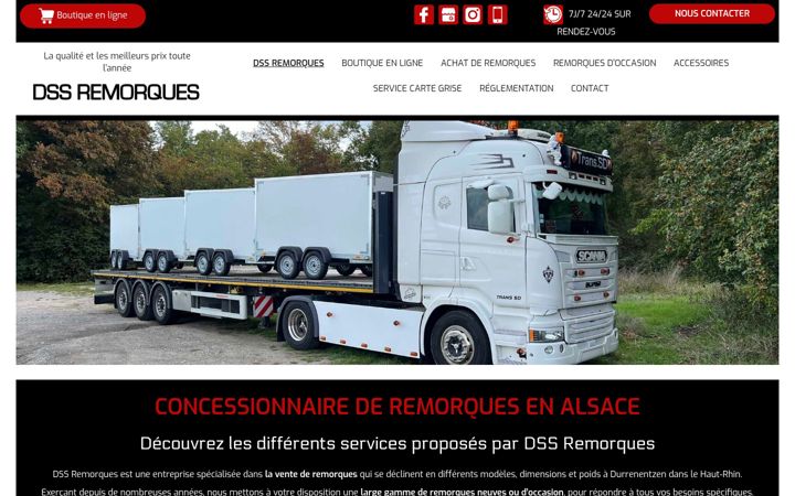 Screenshot of dssremorques.fr