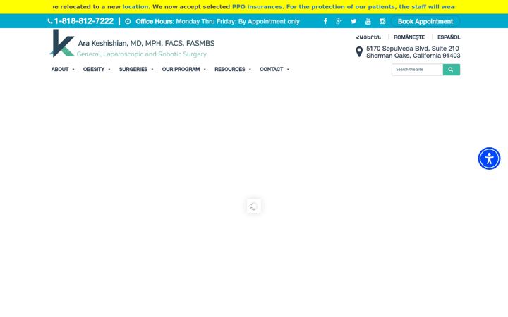 Screenshot of dssurgery.com